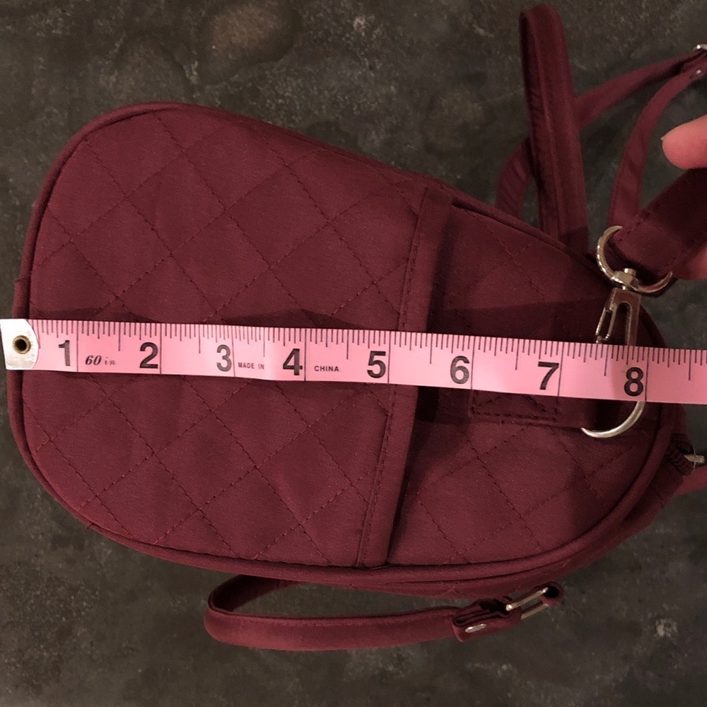 Quilted Burgundy Women’s Carryall Shoulder Bag - Picture 9 of 11